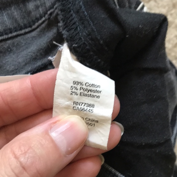 MADEWELL 25 Black Alley Straight Jeans in Raw Wash Skinny Cotton Poly Stretch - Picture 8 of 9